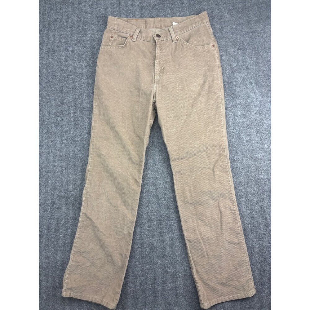Vintage Levi's 917 Boot Cut Pants Women's 11 Beige Corduroy 5 Pocket Made In USA